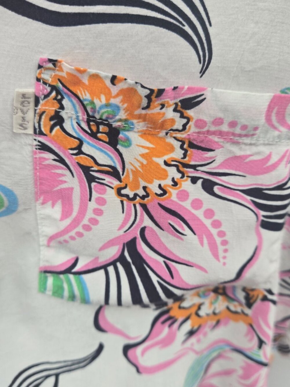Levi's White Floral Cropped Button Down Size Small - Picture 5 of 12
